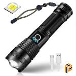 Rechargeable Zoom LED Flashlight USB Torch Light